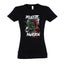 T-shirt femme, col rond "Poulette Invasion" Noir