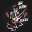T-shirt Femme col V "Air Guitar Queen" Noir