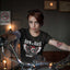 Women's round neck t-shirt "Born To Rock" Black