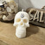 "Hell Yeah Poulette" Skull Candle, White