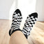 Chaussettes courtes damier "F*CK YOU WITH LOVE"