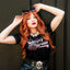 T-shirt femme Col Rond "Cherry Bomb" Noir