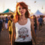 Débardeur Femme "Girl Power Hell Yeah" blanc