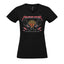 T-shirt Femme, manches courtes, col V "Master of Poulette" noir