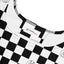 Printed knit dress, Damier Poulettes Sisters skater skirt, "Hell Fast"