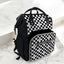 "Hell Fast" checkerboard multi-pocket backpack