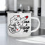 "Have a good day" white enameled metal mug