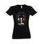 T-shirt femme col rond "Secret Society" noir