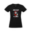 T-shirt Femme col V "Hard Rock Girls, Pin up Style" noir