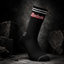 Chaussettes homme mi-hautes sport “Barbus - Support Crew” noires
