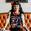 Débardeur Femme "Hard Rock Pin up Skull" noir