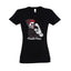 Teeshirt femme col rond "Power Poulette Leo" Noir