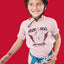 T-shirt enfant "Rock'n'Roll Mini Poulette" rose