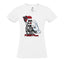 BOX Tee-shirt col rond "Rosie Power Poulette Damier" blanc