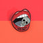 "Live Fast" Glitter Mouth Pin