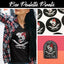 BOX Tee-shirt col V "Poulettes Pirate" noir