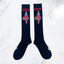 Chaussettes hautes noires "HEART TATTOO"