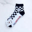 Chaussettes courtes damier "F*CK YOU WITH LOVE"