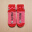 Chaussettes Damier Rose & Rouge “POULETTE RAGEUSE”
