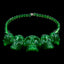 Collier crâne KREEPSVILLE666 - Vert à paillettes