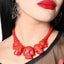 Collier crâne KREEPSVILLE666 - Rouge