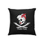 Housse de coussin "Poulettes Pirate" noir