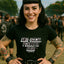 T-shirt femme, col rond "Anti Social Poulette club" Noir