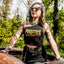 Crop top Assymétrique Femme "Sisters from the pit" noir