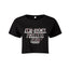 Crop top femme "Anti-Social Poulette Club" Noir