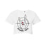 Crop top femme "Hell Yeah" Blanc