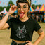 Crop top femme "Hell Yeah" Noir