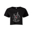 Crop top femme "Hell Yeah" Noir