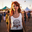 Débardeur Femme "Girl Power Hell Yeah" blanc