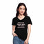 T-shirt Femme col V "Forever trust who you are" Noir