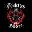 T-shirt femme, col V "Hell Sisters" Noir