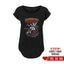 T-shirt femme, col rond "She raised me" Noir