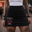 Jupe Short femme courte "Hell's Sisters" noir