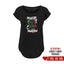 T-shirt femme, col rond "Poulette Invasion" Noir