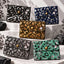 Porte monnaie, cuir Leopard lamé brillant