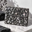Porte monnaie, cuir Leopard lamé brillant