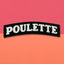 Grand patch bouclette brodé « Poulette»