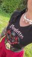 T-shirt femme, col V "Hell Sisters" Noir