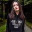 Sweat à capuche Femme "Anti social Poulette Club" Noir