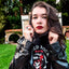 Sweat à capuche Femme "Hard Rock Pin Up Skull" Noir