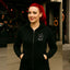 Sweat à capuche zippé Femme "Queen of Helldom" Noir
