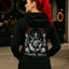 Sweat à capuche zippé Femme "Queen of Helldom" Noir