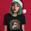 T-shirt femme col rond "Sorry Santa - I Drank It All" Noir