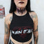 Crop Top Moulant Sport Femme “BURN IT ALL – Workout With Rage”