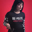 T-shirt Femme col rond "Be polite, Motherfucker" noir