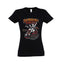 T-shirt femme, col rond "She raised me" Noir